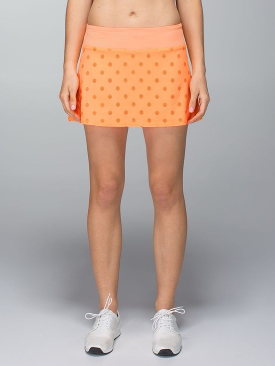 lululemon athletica Dresses & Skirts - Lululemon Pace Setter Skort *Stripe Dot Creamsicle Pop